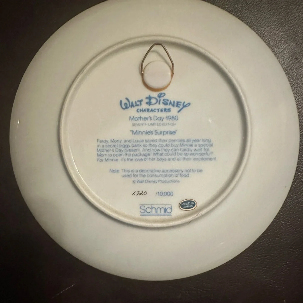 Disney collectors plate